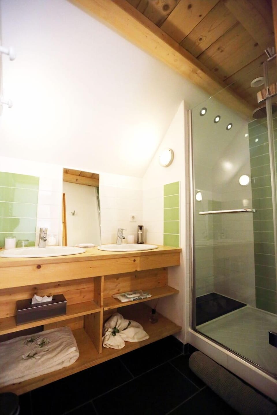 Premium Double or Twin Room (Jade) | Bathroom | Shower, rainfall showerhead, free toiletries, hair dryer