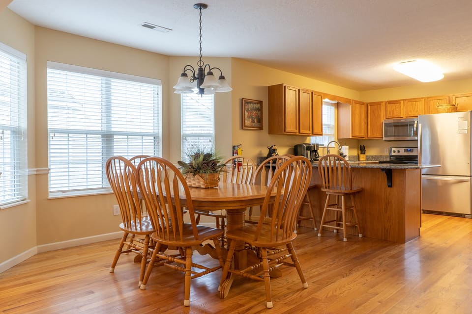 Dining and kitchen areas