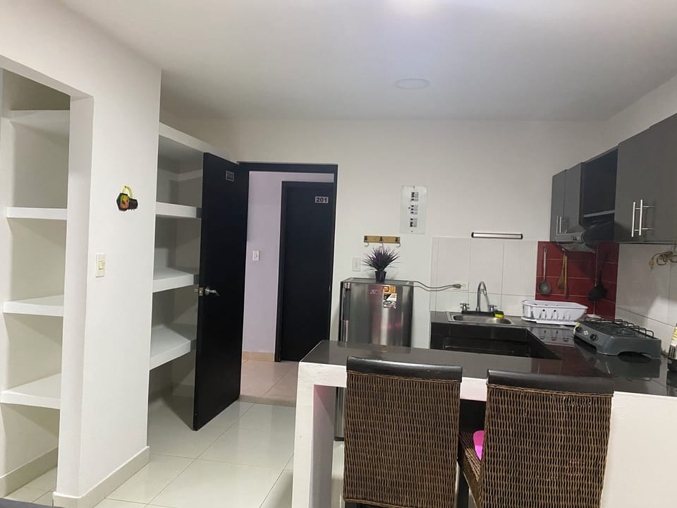 Standard Apartment, Multiple Beds, Garden View | Private kitchen | Coffee/tea maker, blender, griddle, cookware/dishes/utensils