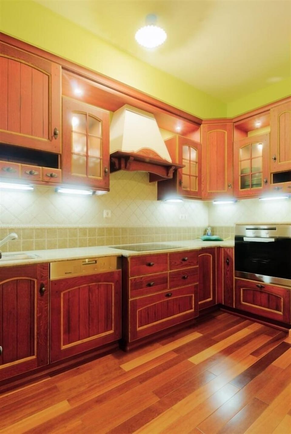 French designer kitchen in guest/staff apartment