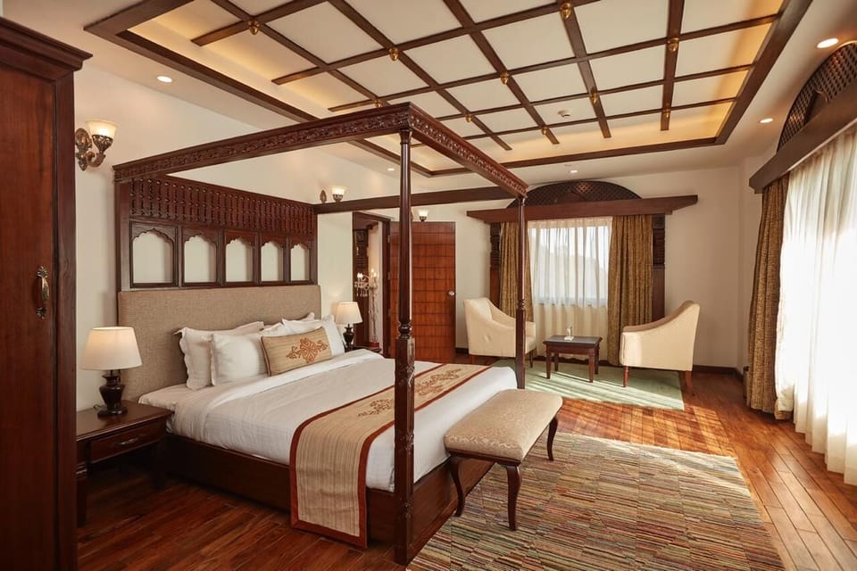 Himalayan Bliss Suite: Free Cable Car, Zipline, Gym, Pool & Jacuzzi. | Premium bedding, in-room safe, desk, laptop workspace