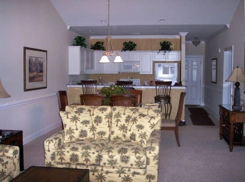 view from living room-dining area and kitchen in background