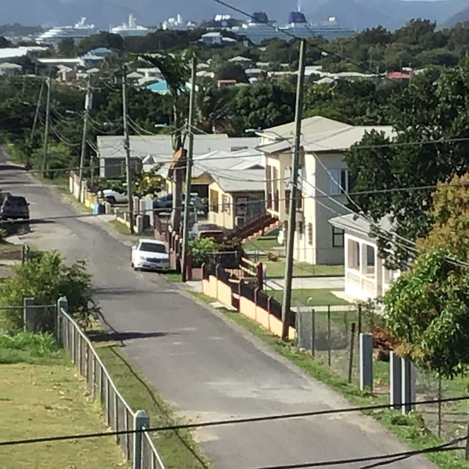 Evanson's Road.  Main road to the supermarket and city.