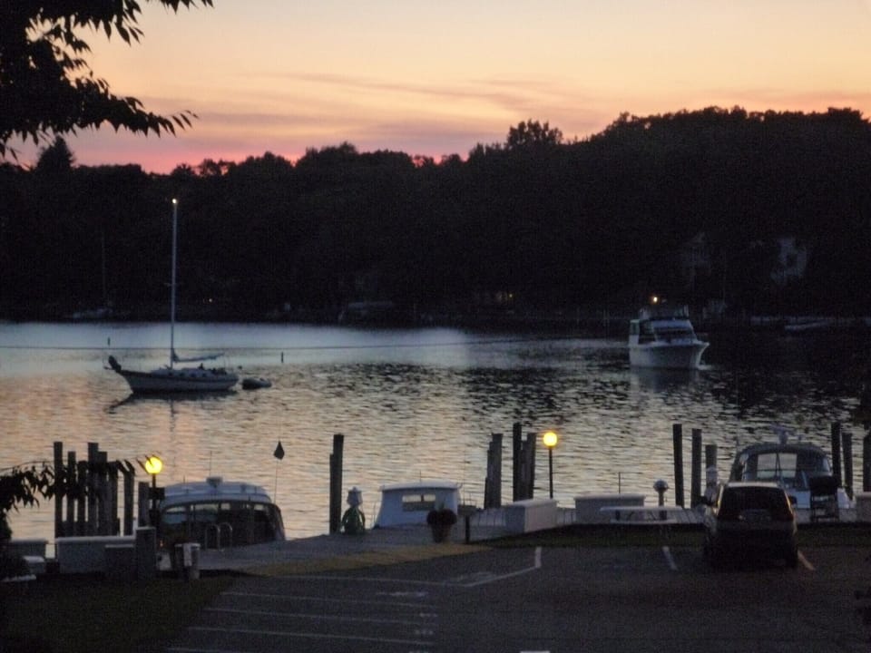 Evening view from kitchen or deck