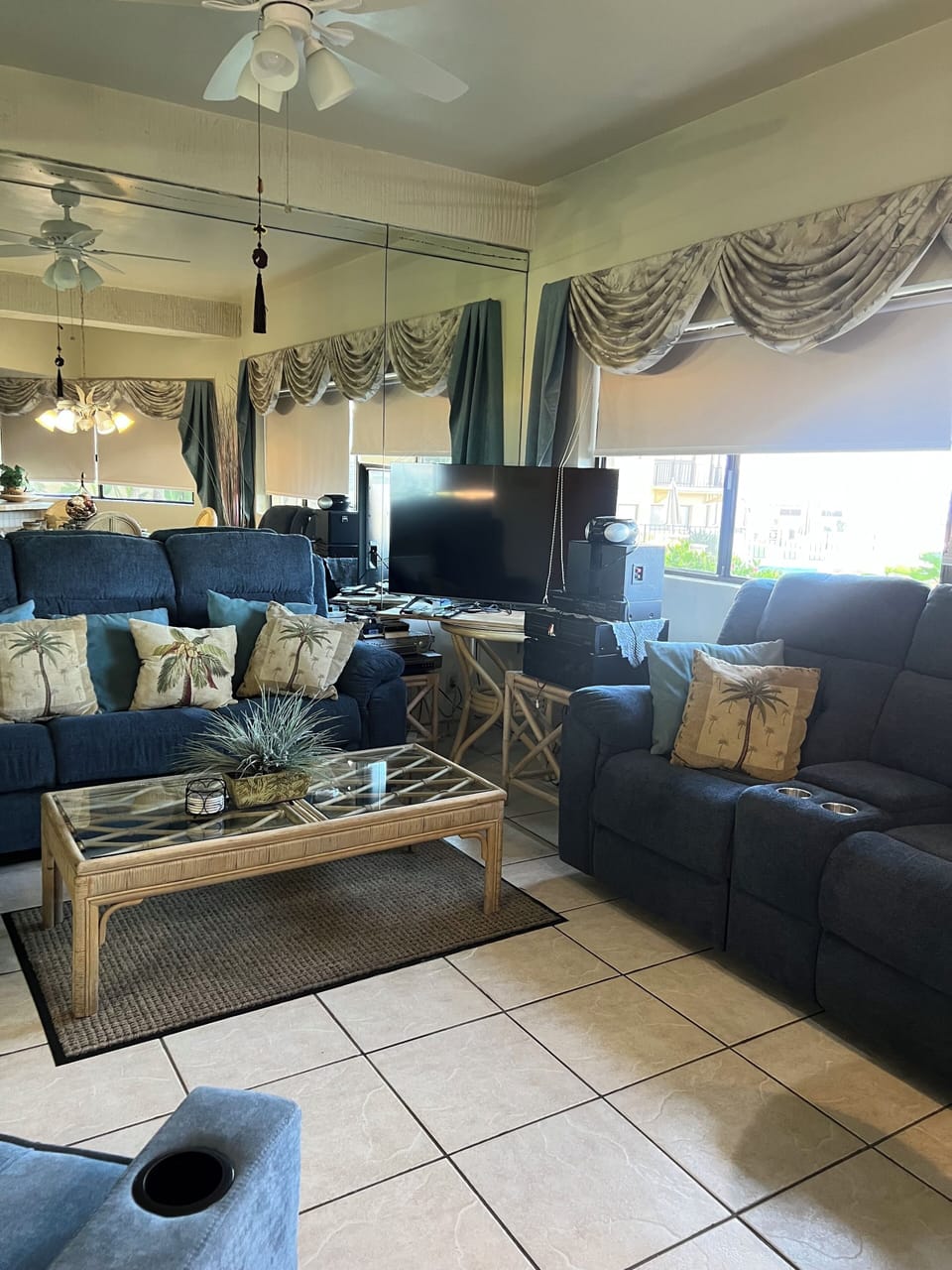 2 recliner  loveseats