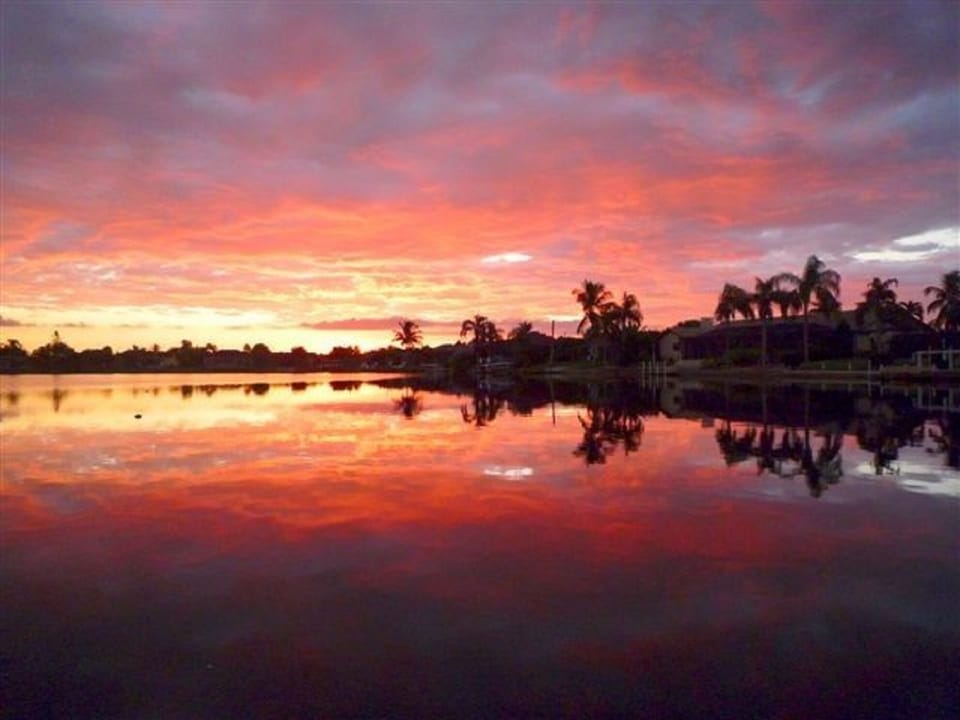 Stunning sunrises while enjoying your morning coffee.  View from private dock.