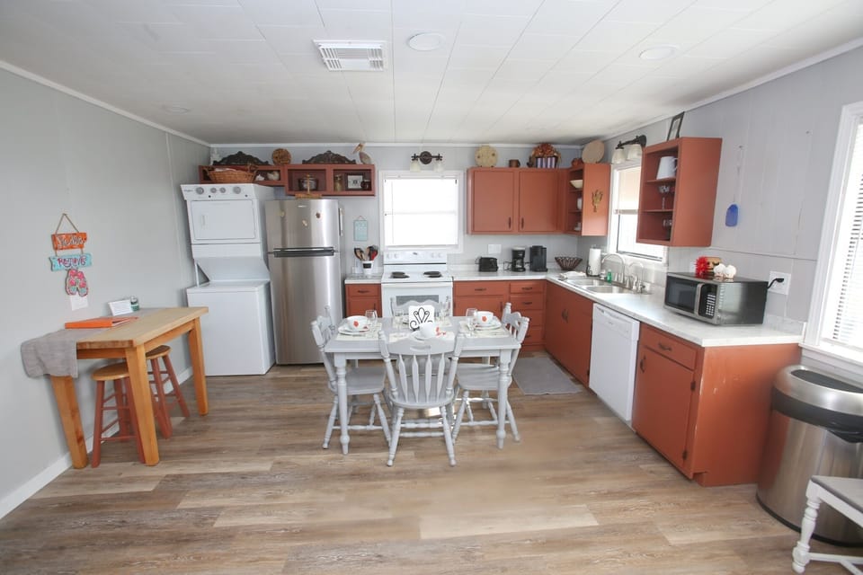 Kitchen table plus side table to eat or play games