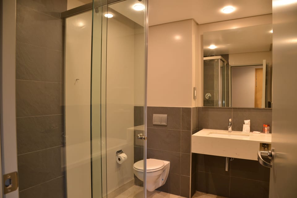 Free toiletries, hair dryer, towels