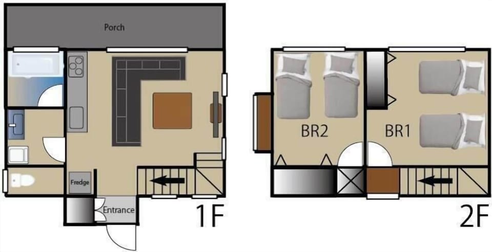 Comfort Chalet, 2 Bedrooms | Floor plan