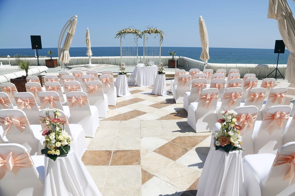 Outdoor wedding area