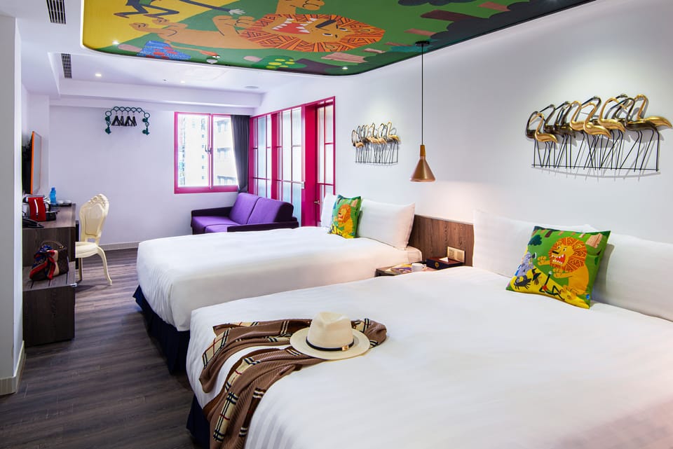 Family Quadruple Room | Premium bedding, down comforters, in-room safe, individually decorated