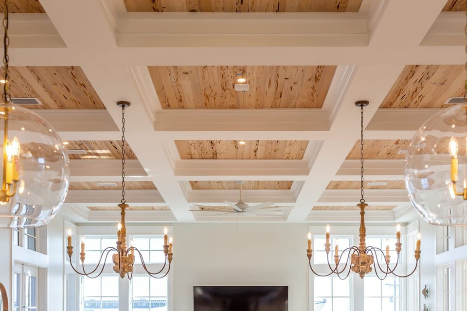 The texture of the Pecky Cypress ceilings compliments the soft ambiance reserved for the finest of 30A travel aficionados.