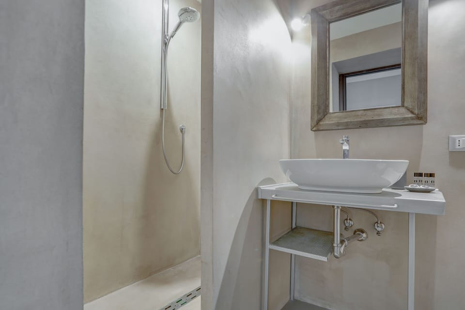 Shower, bidet, towels
