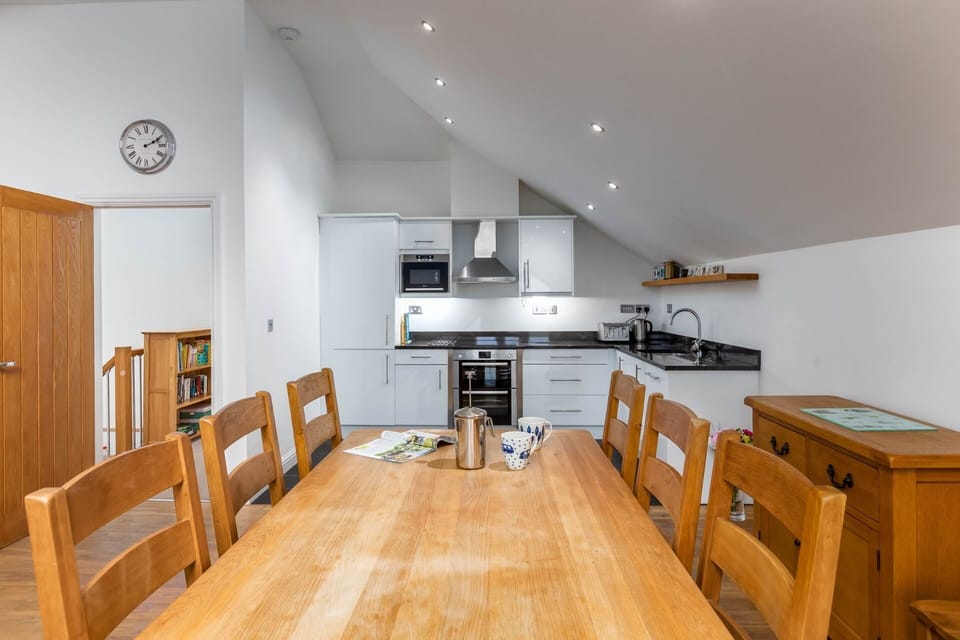 Kitchen at By The Beach holiday home Widemouth Bay