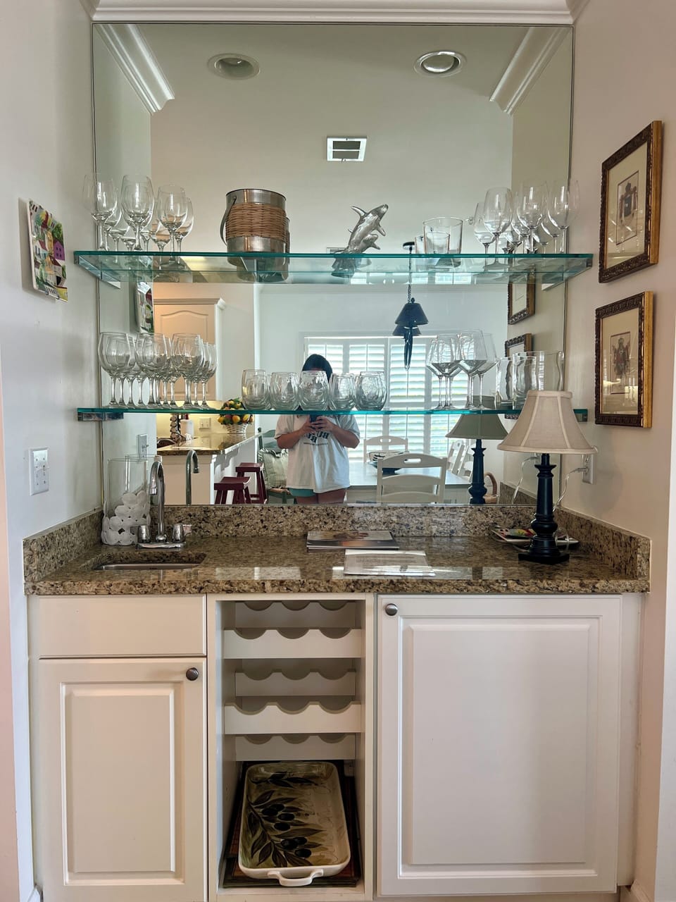 Bar in open living area