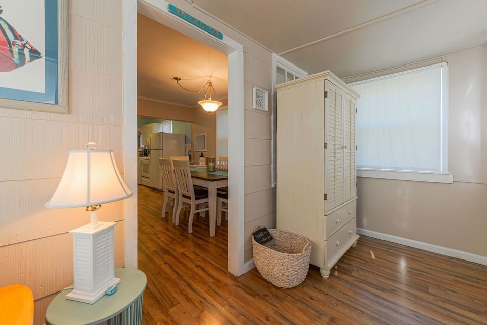 View from front entry leading to dining room