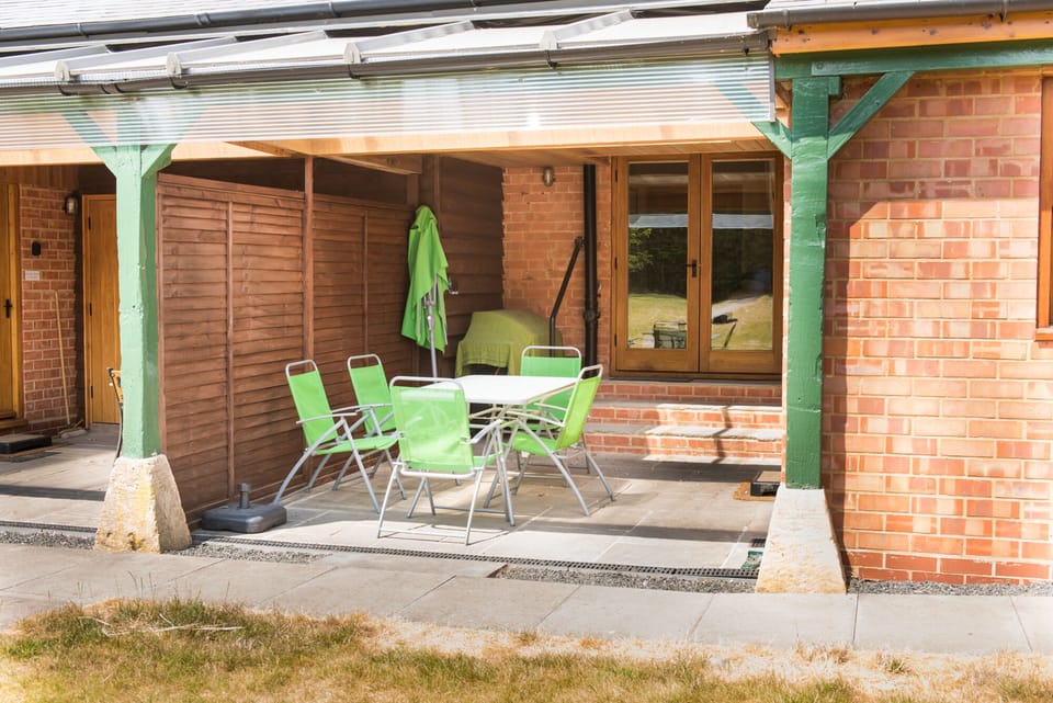 Patio area with access from kitchen