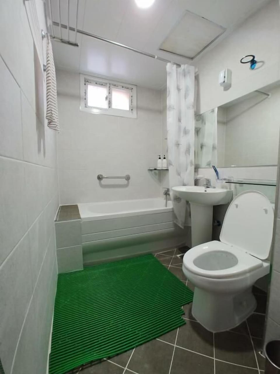 Free toiletries, hair dryer, slippers, towels