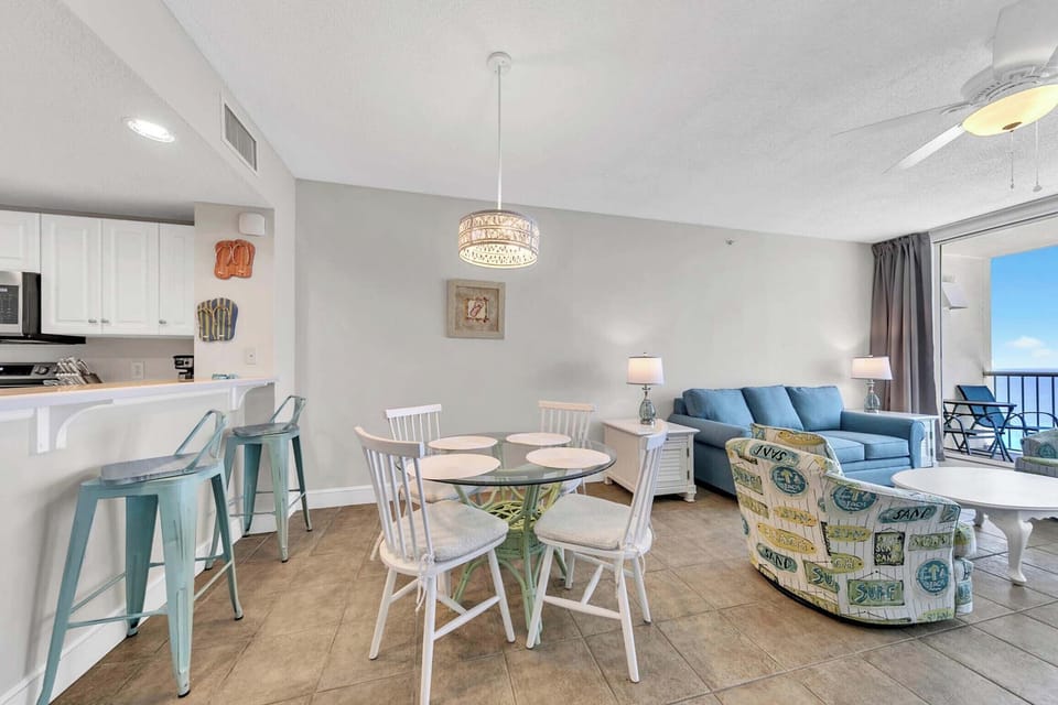 Dining table with seating for four