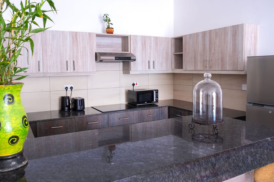 Standard Suite, 1 King Bed, City View | Private kitchen | Full-size fridge, microwave, stovetop, coffee/tea maker