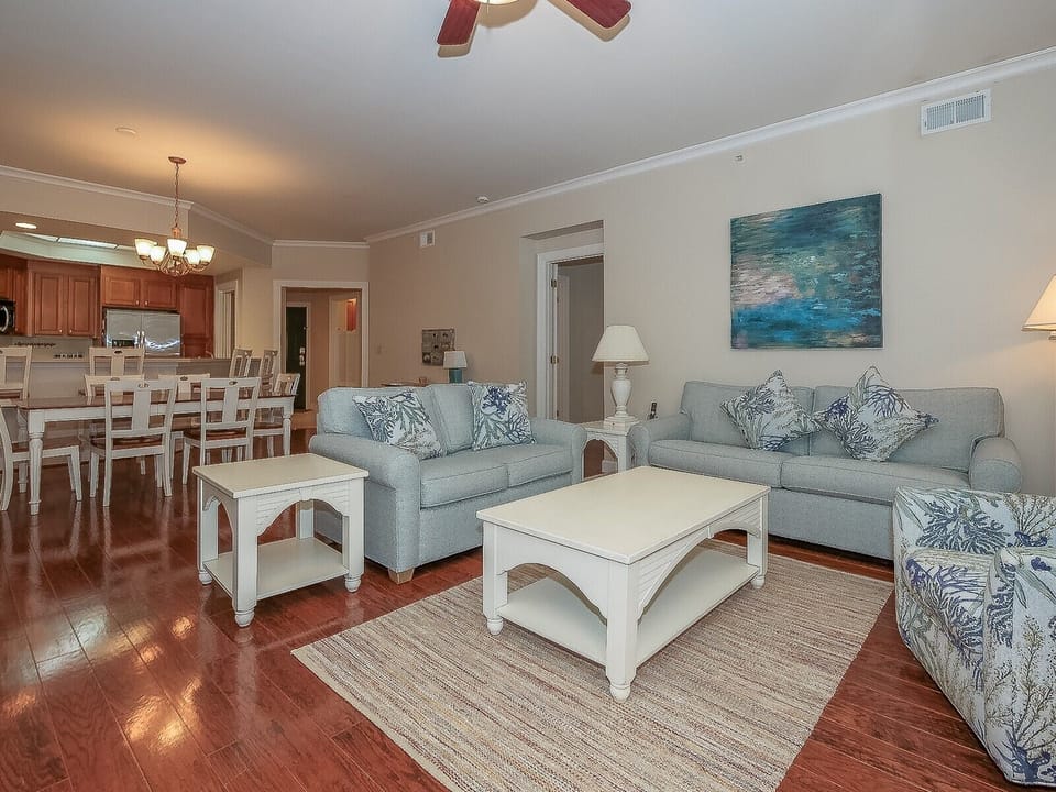 Living Room, Dining Area and Kitchen at 8123 Wendover Dunes