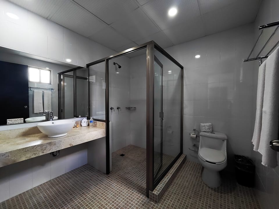 Deluxe Suite, 1 King Bed with Sofa bed | Bathroom | Shower, free toiletries, hair dryer, towels