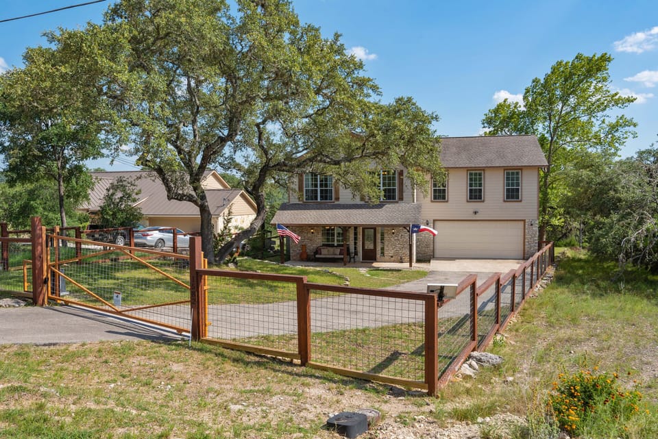 Gated front yard.