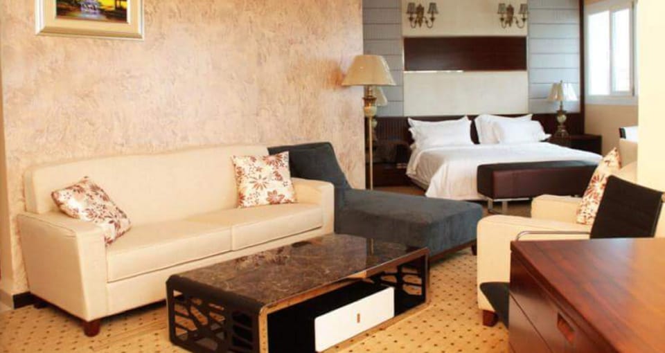 Desk, blackout drapes, cribs (free), WiFi (free)