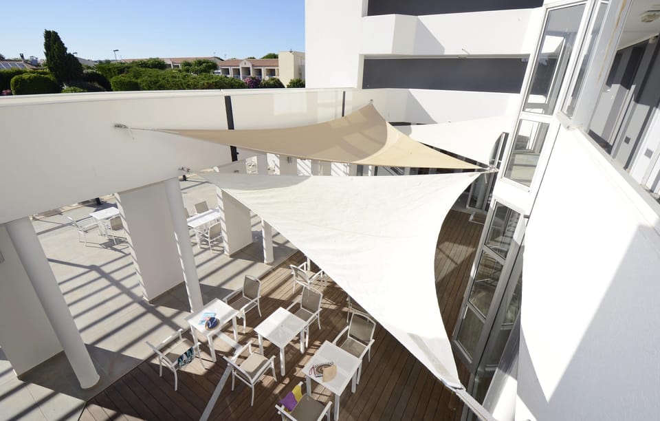 Dive into the gorgeous outdoor pool on a hot summer day.