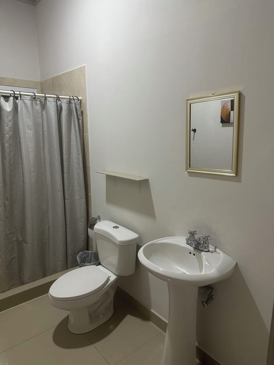 Basic Double Room, 1 Double Bed, Non Smoking | Bathroom | Shower, rainfall showerhead, towels, soap