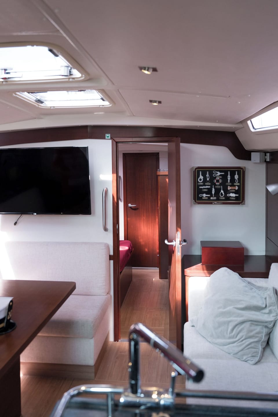 Flat-screen TV, first-run movies, pay movies, stereo
