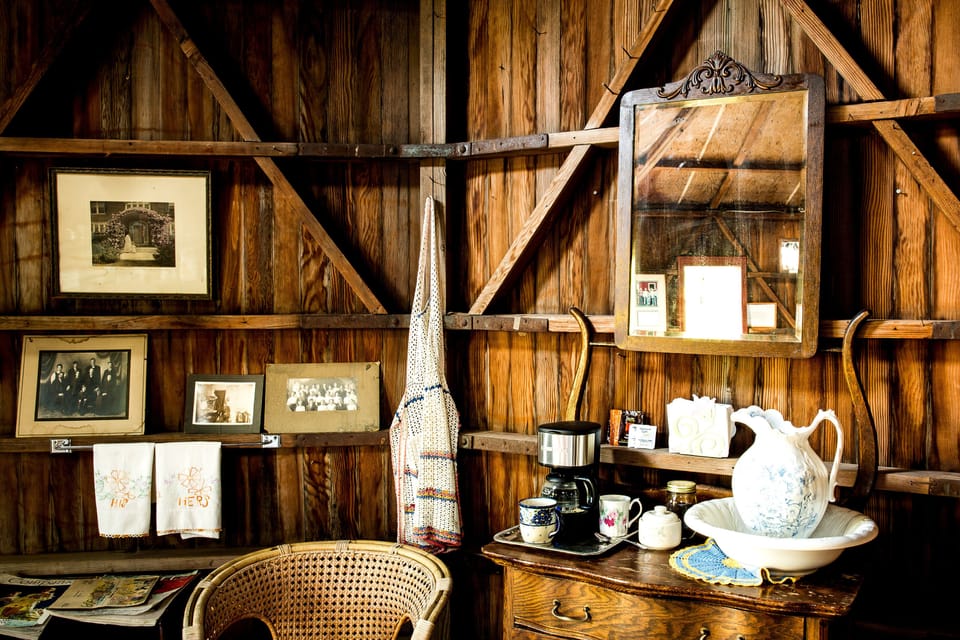 Coffee nook in Prairie Hideaway Cabin