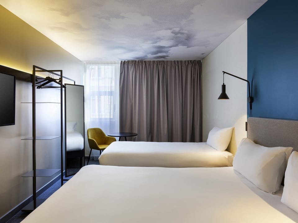 Premium bedding, desk, free WiFi, bed sheets