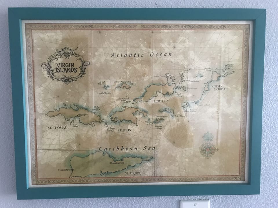 Map of the US Virgin Islands and the British Virgin Islands
