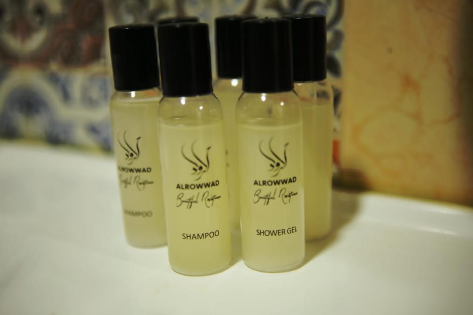 Shower, free toiletries, slippers, bidet