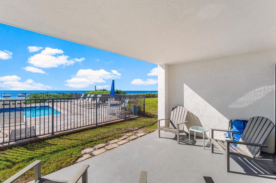 The Large Pool And Patio Overlook the Gulf of Mexico
