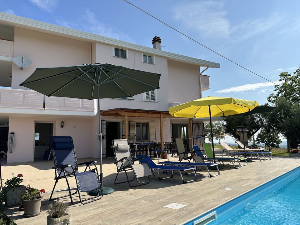 Enough reclining chairs and sun beds for everyone