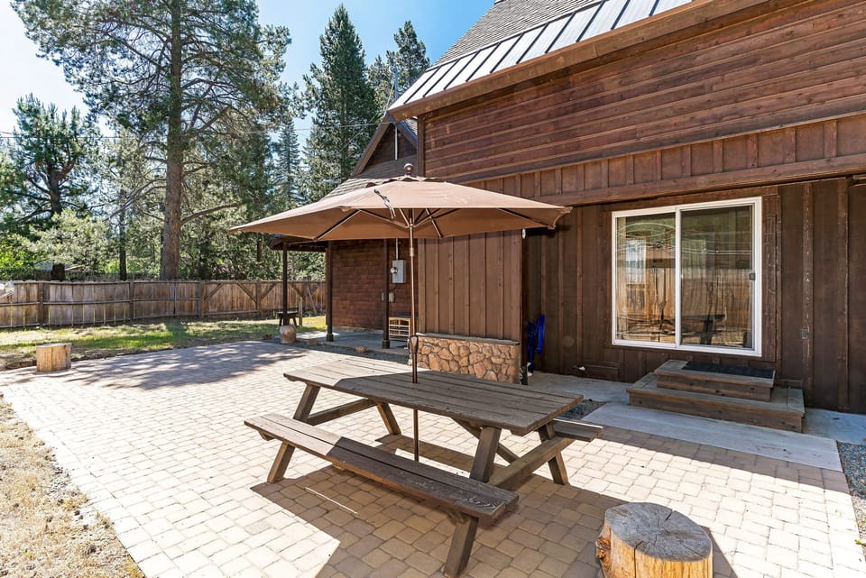 Large fenced in backyard