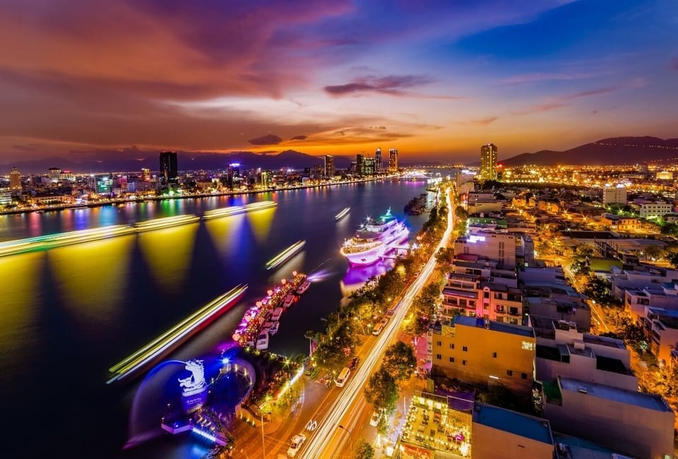 Tran Hung Dao street area with restaurants, coffee shops, bars, mini marts