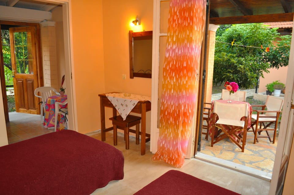 Bedroom, living room, terrace