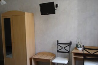 32-inch flat-screen TV with digital channels, TV