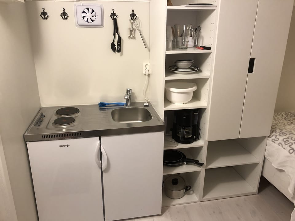Cabin, Kitchenette, Lake View | Private kitchen | Fridge, stovetop, coffee/tea maker, electric kettle