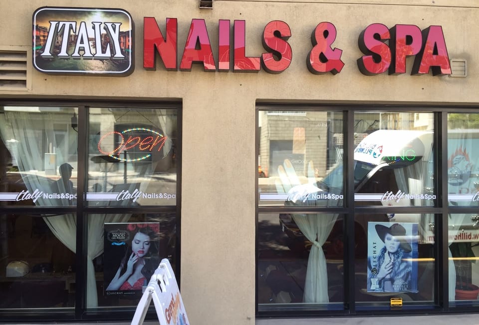 Pamper yourself at the on-site nail salon and spa