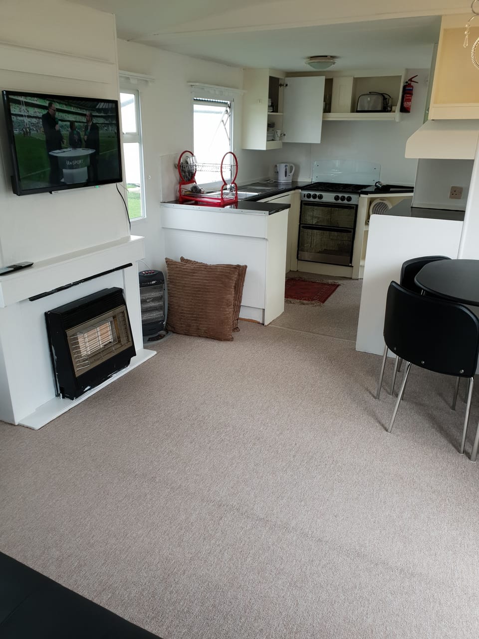 3 Bedroom Static Caravan (Double Glazed, Central Heating) | Living area | Flat-screen TV