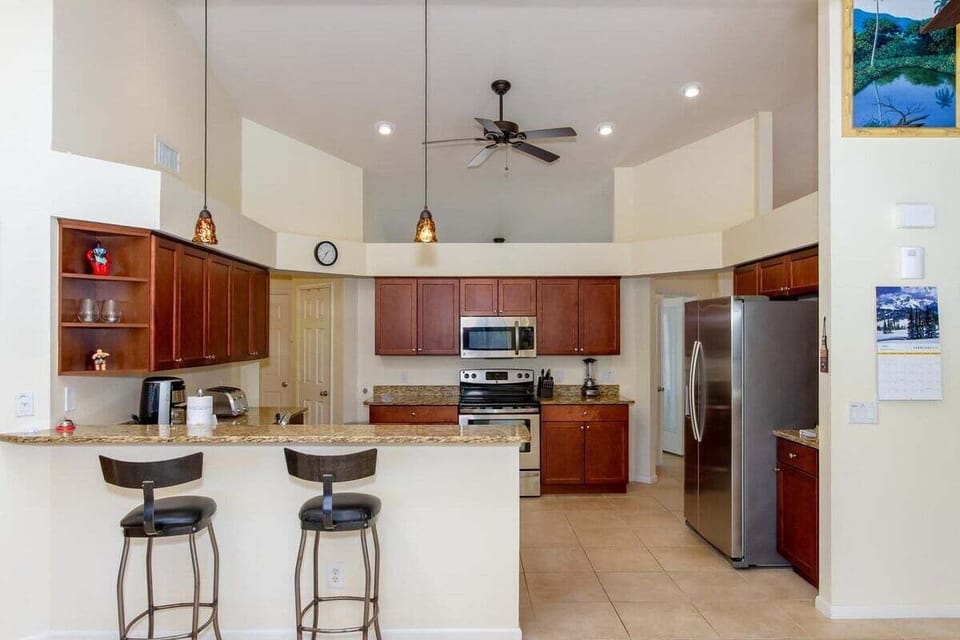 Open kitchen with plenty of natural light