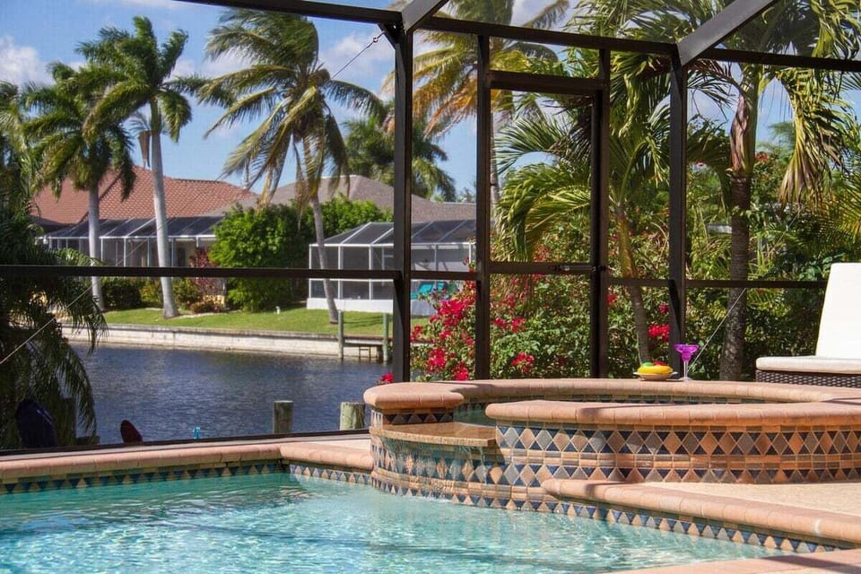 Electrically heated spa with water view