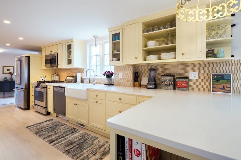 Custom kitchen has everything you'll need to operate in style.