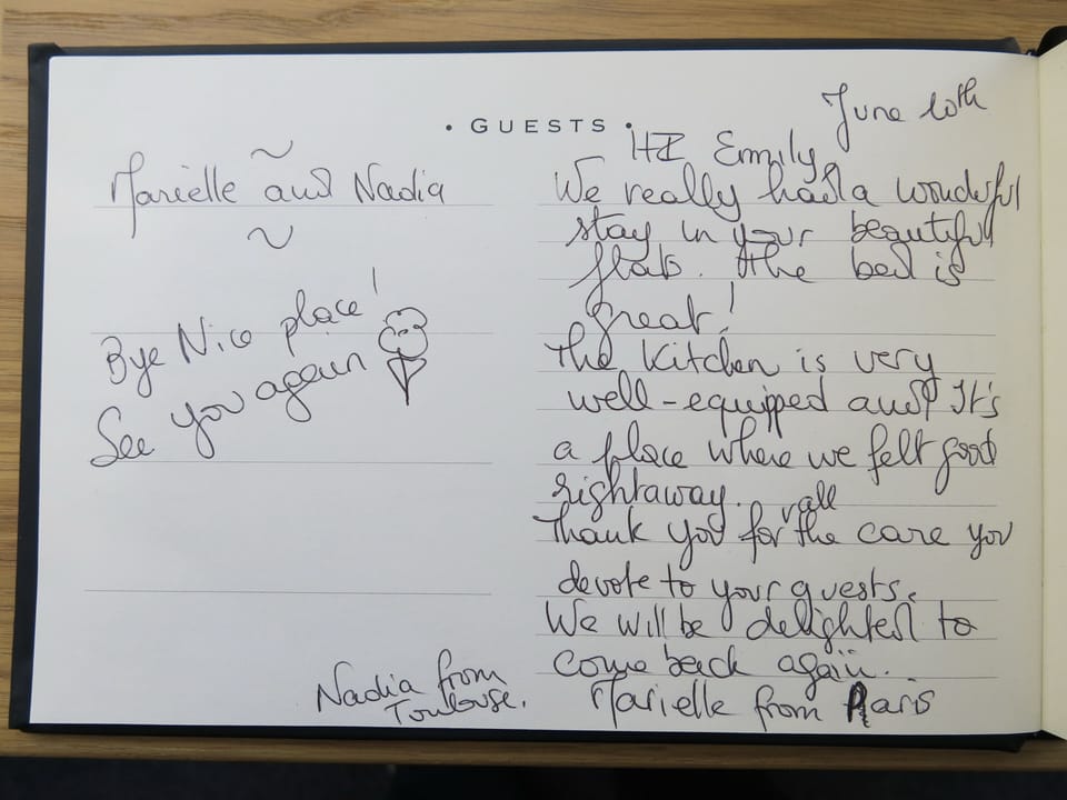 From our guest book
