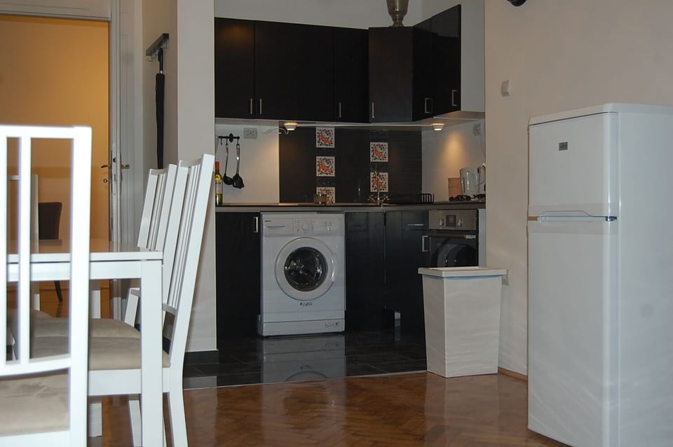 the kitchen