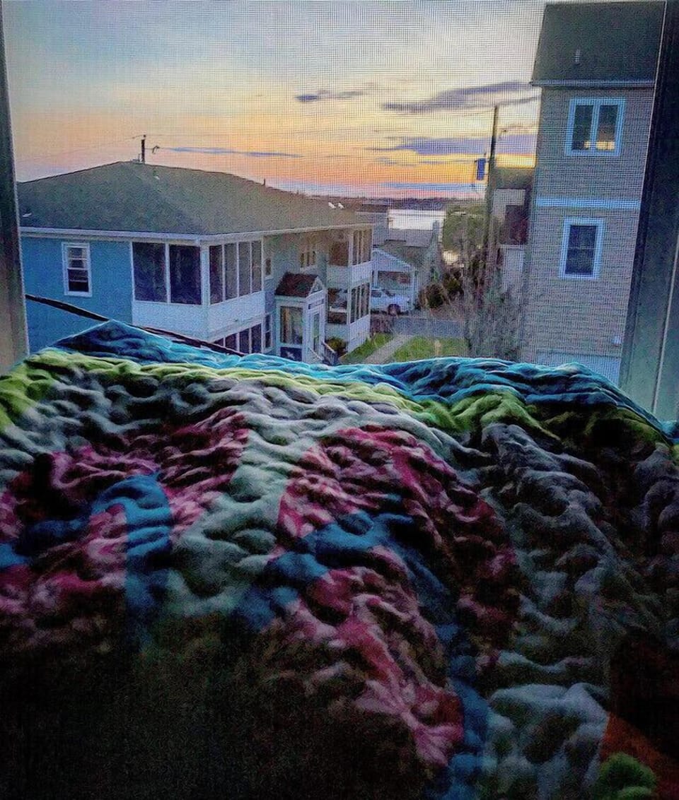 Beautiful sunset from the bedroom window